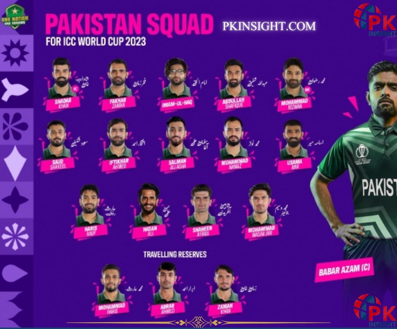 pcb-revealed-the-pakistan-squad-for-icc-world-cup-2023-pk-insight